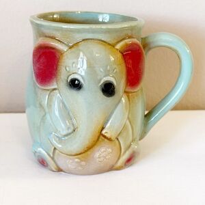 Midwood Brands Glazed Ceramic Decorative Elephant 3D Coffee Cup Mug